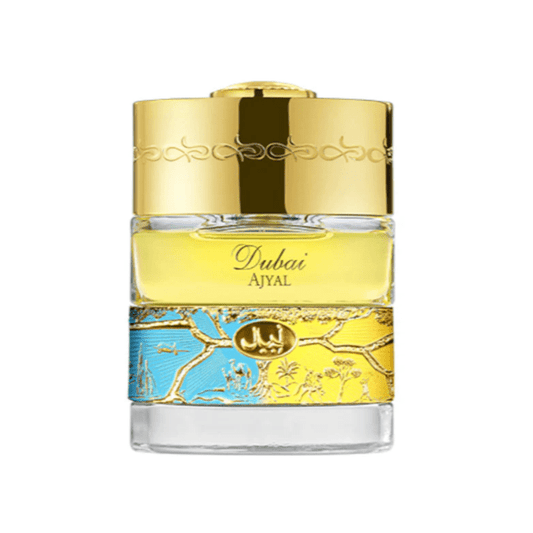 "Dubai Ajyal di The Spirit of Dubai – fragranza sofisticata e generazionale che unisce passato e futuro, con oud, spezie rare, ambra, legni preziosi e note floreali raffinate."