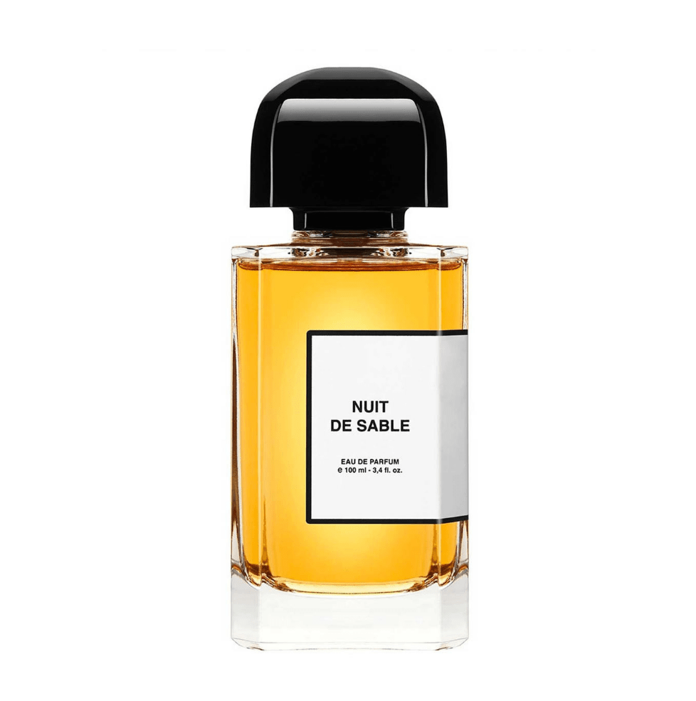 Nuit de Sable di BDK Parfums – fragranza orientale calda e avvolgente con note di sandalo autentico, vetiver bourbon, iris potente e un sillage sensuale di grigio urbano.