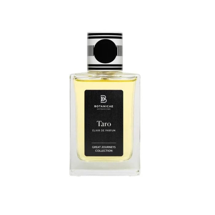Taro, Ananas e zafferano, con gelsomino e salvia, culminano in un eco di patchouli e oud