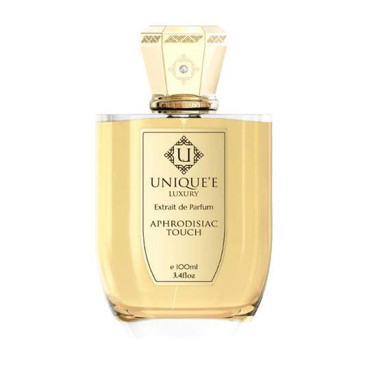 "Flacone elegante di Aphrodisiac Touch, una fragranza seducente e sensuale che unisce note calde e avvolgenti per un'esperienza olfattiva unica e irresistibile."