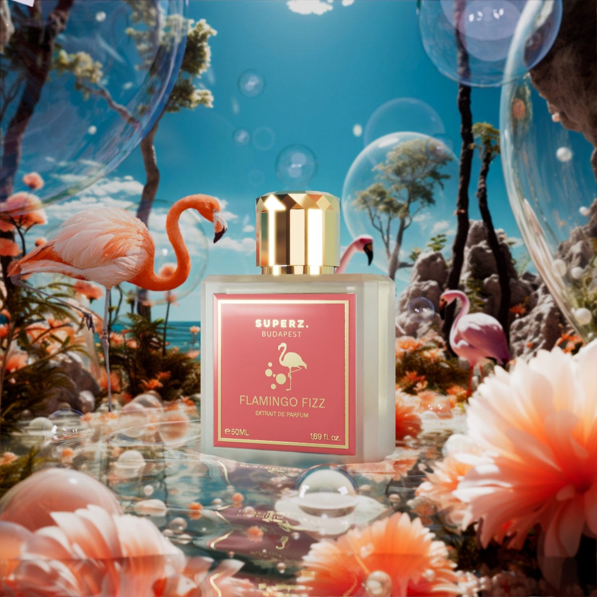 Flamingo Fizz, un profumo speciale e affascinante, 50 ml Extrait De Parfum.