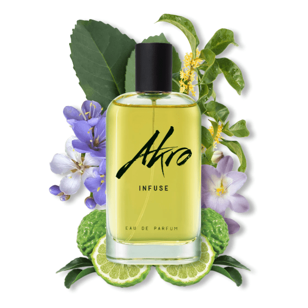 "Bottiglia di profumo Infuse di Akro da 100 ml, fragranza unisex.