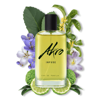 "Bottiglia di profumo Infuse di Akro da 100 ml, fragranza unisex.